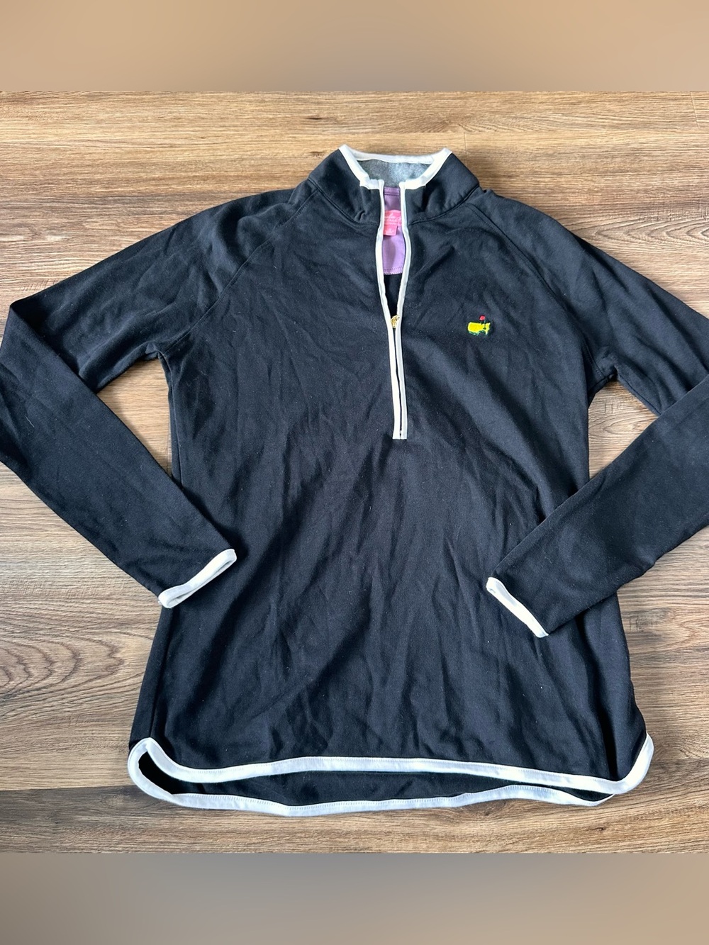 Masters Magnolia Lane Collection Women’s M Black 1/4 Zip Mock Neck Golf Pullover